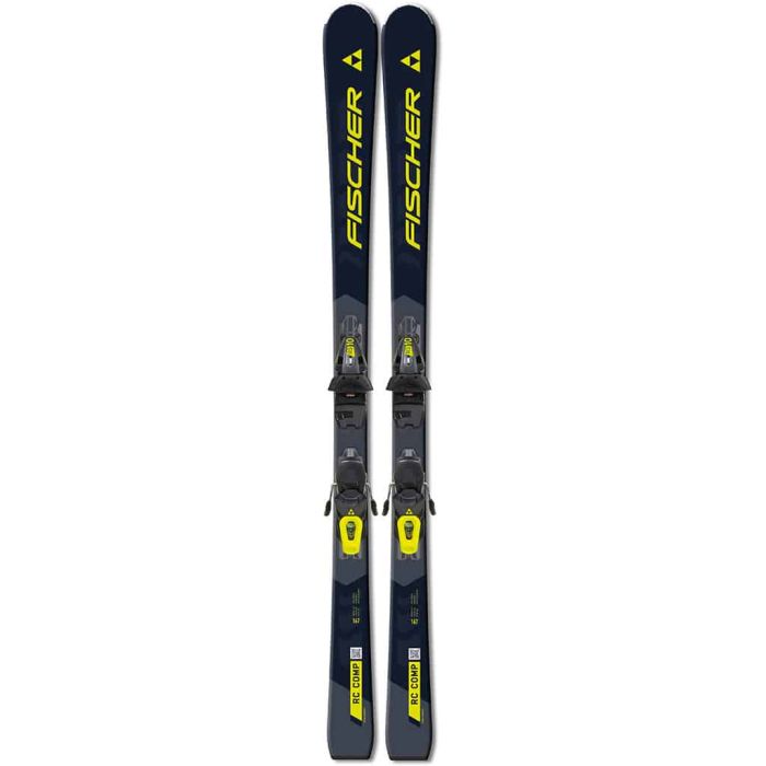 Fischer RC Comp TPR 2025 pair on white background showing sidecut