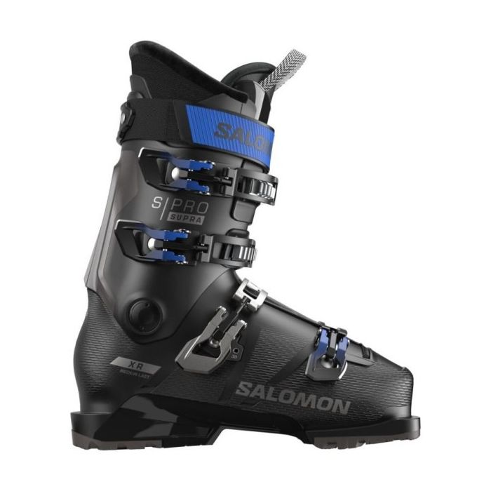 Salomon S/PRO Supra BOA R110 GW ski boot, black and blue design.