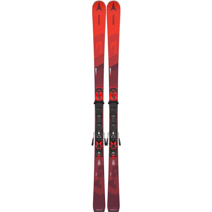 Atomic Redster G7 2025 pair side view showing red topsheet and bindings