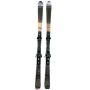 Volant Silver + M 11 GW skis, showing bindings and silver design.