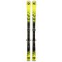 Völkl Racetiger SC Limited showing yellow topsheet and binding close-up