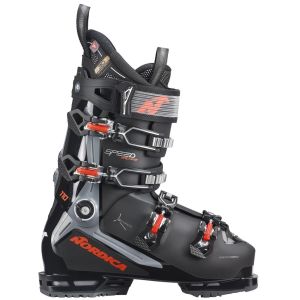 Nordica Speedmachine 3 110 (GW) ski boot, side view showing design.