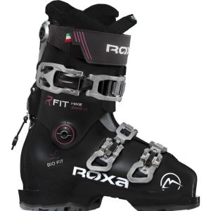 Roxa R/Fit Hike 85 W RTL ski boot, side view showing black and pink design.